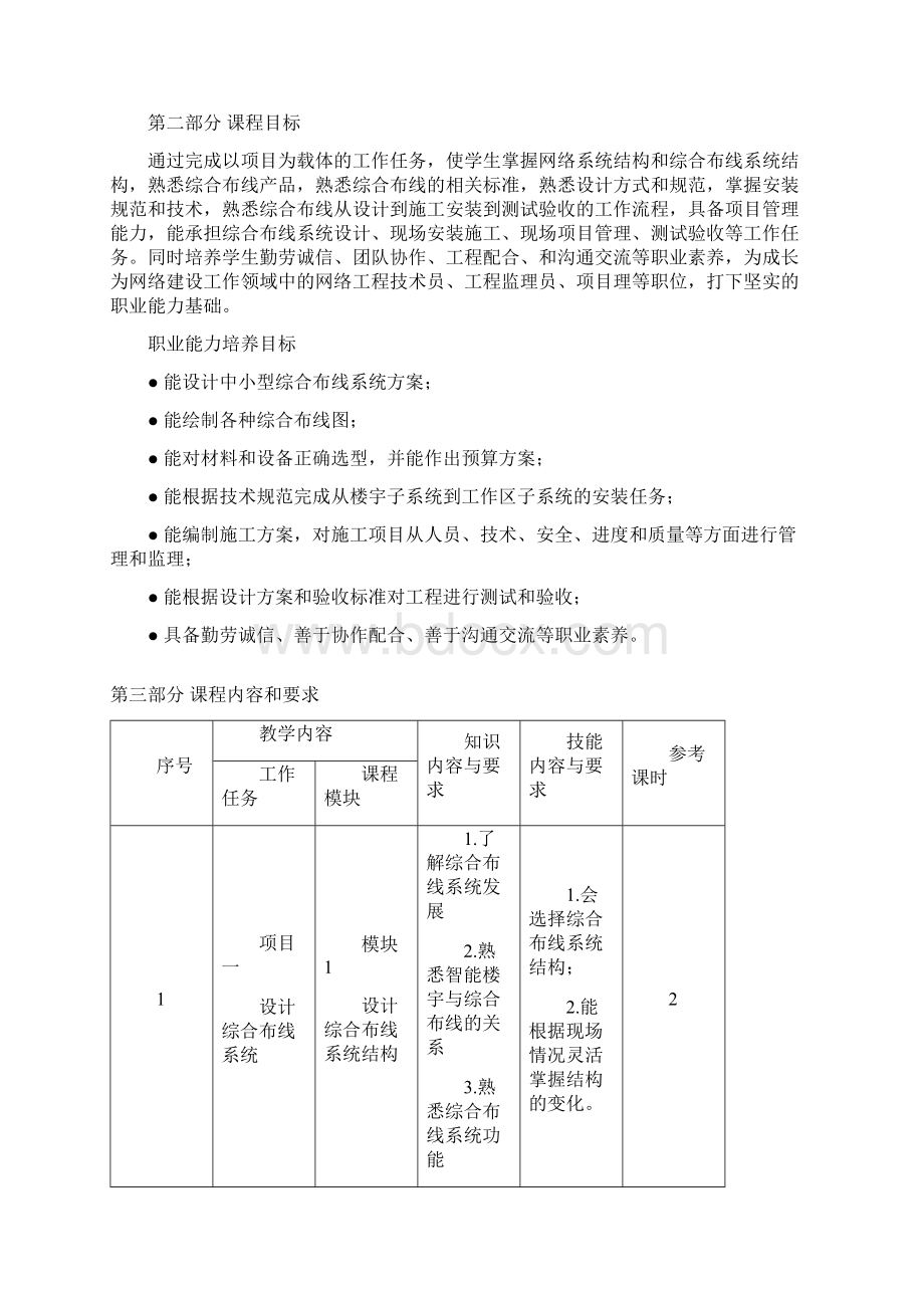 《综合布线》课程标准.docx_第3页