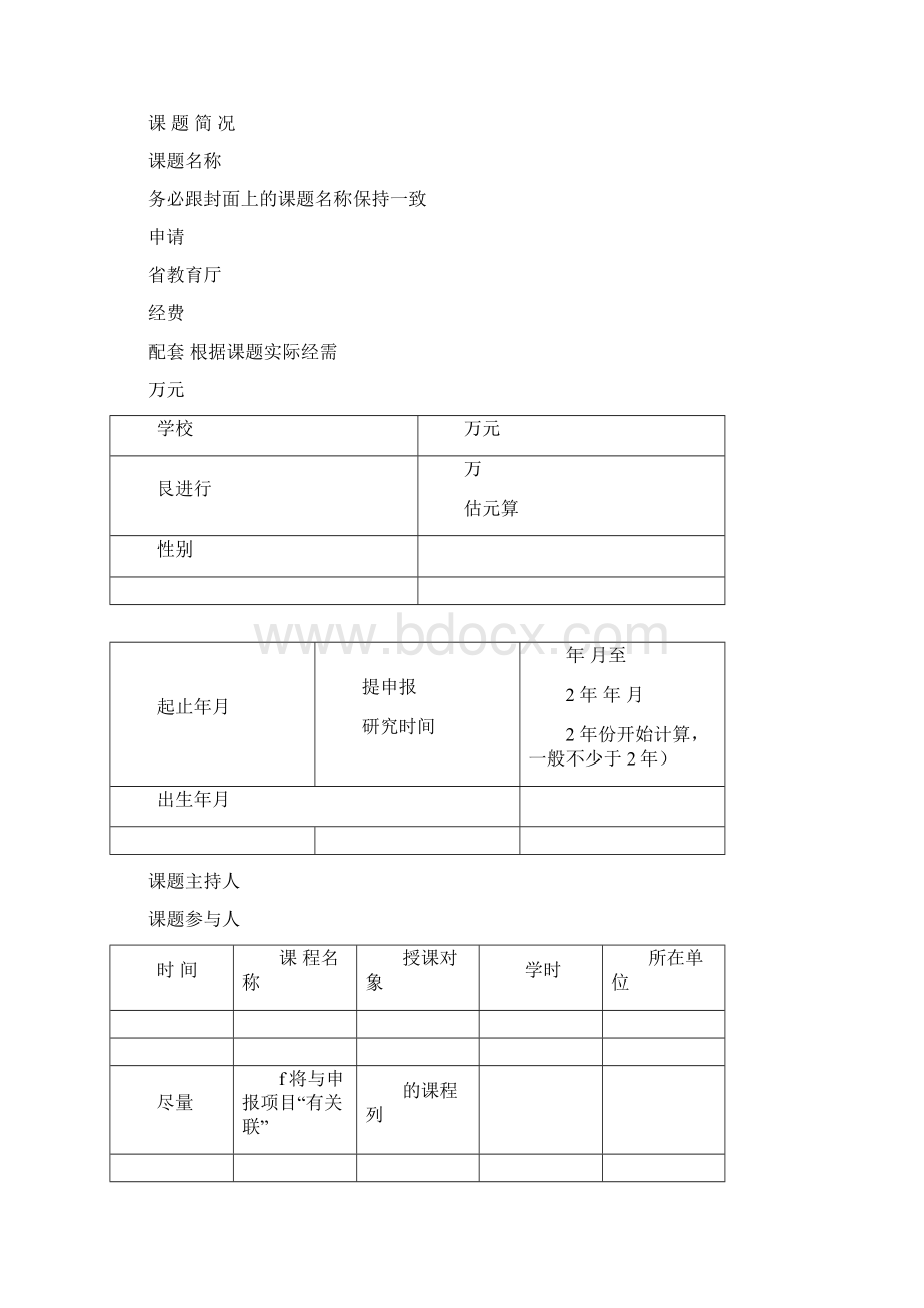 课题申报书填写技巧复习进程.docx_第2页