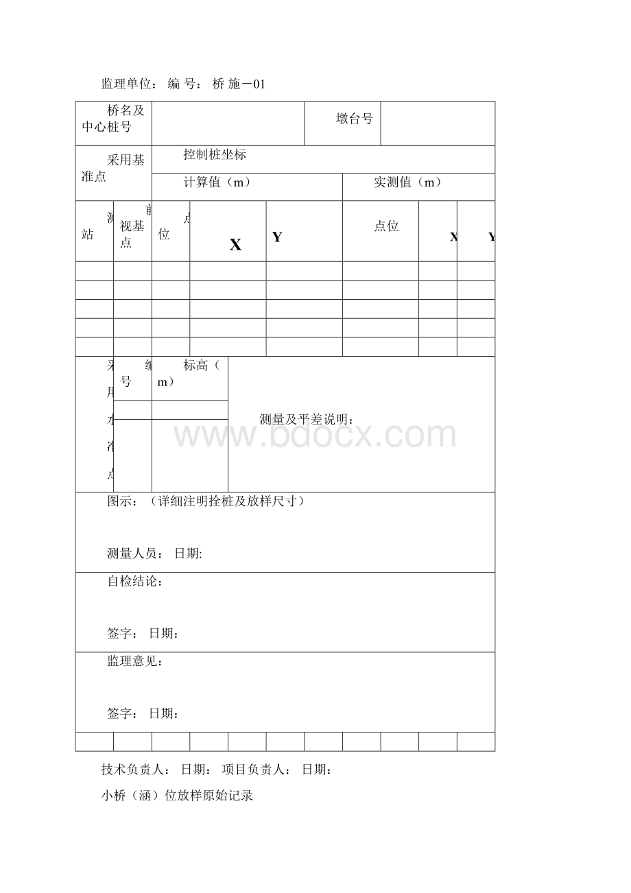 全套桥梁涵洞施工记录表DOC62页.docx_第3页