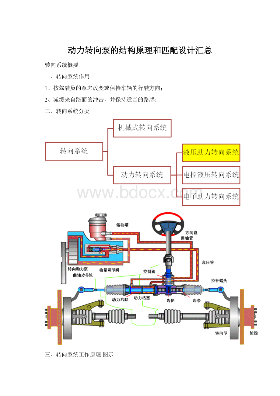 动力转向泵的结构原理和匹配设计汇总Word文档下载推荐.docx