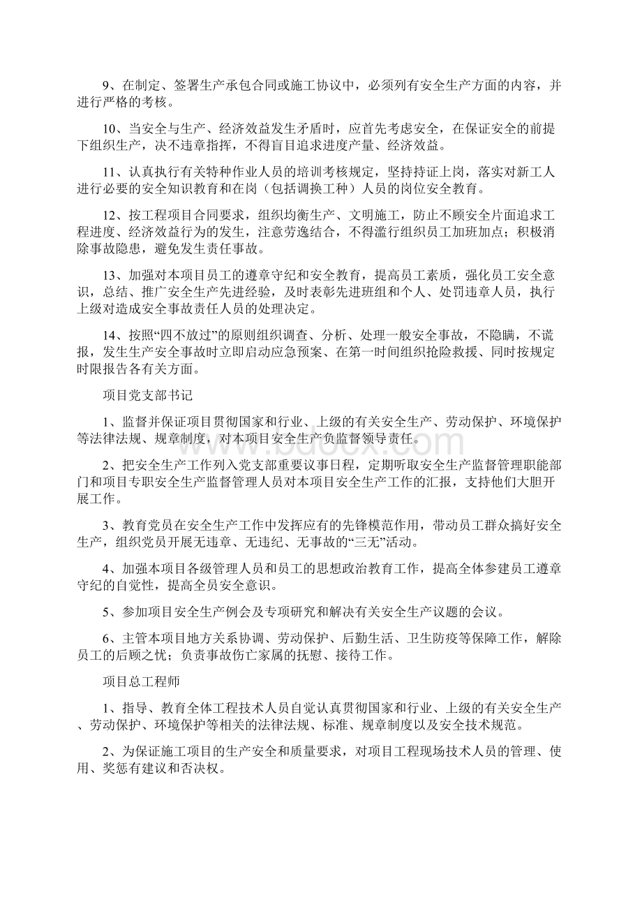 安全管理体系各部门工作职责文档格式.docx_第2页