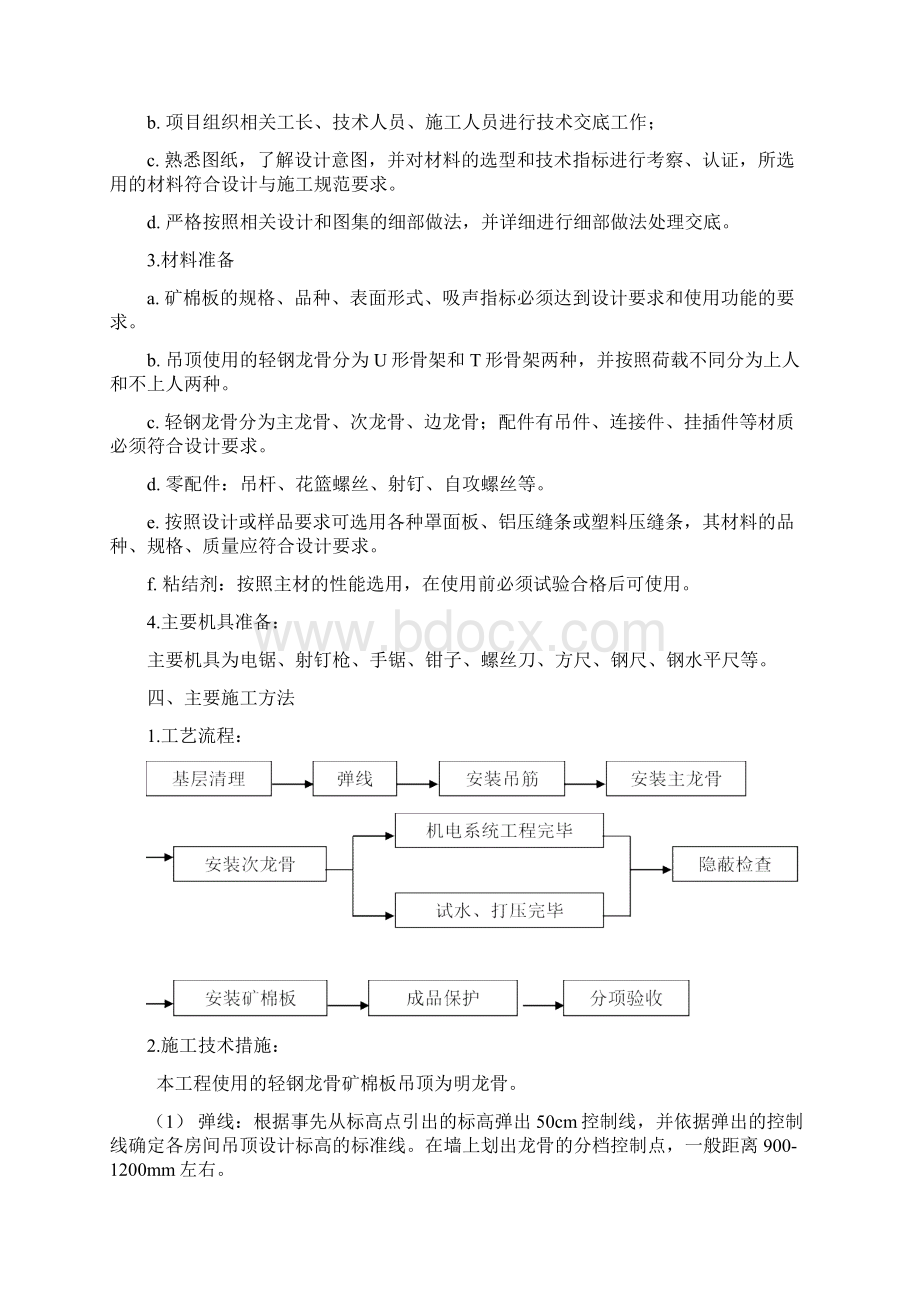 矿棉板吊顶施工方案资料Word文档下载推荐.docx_第3页