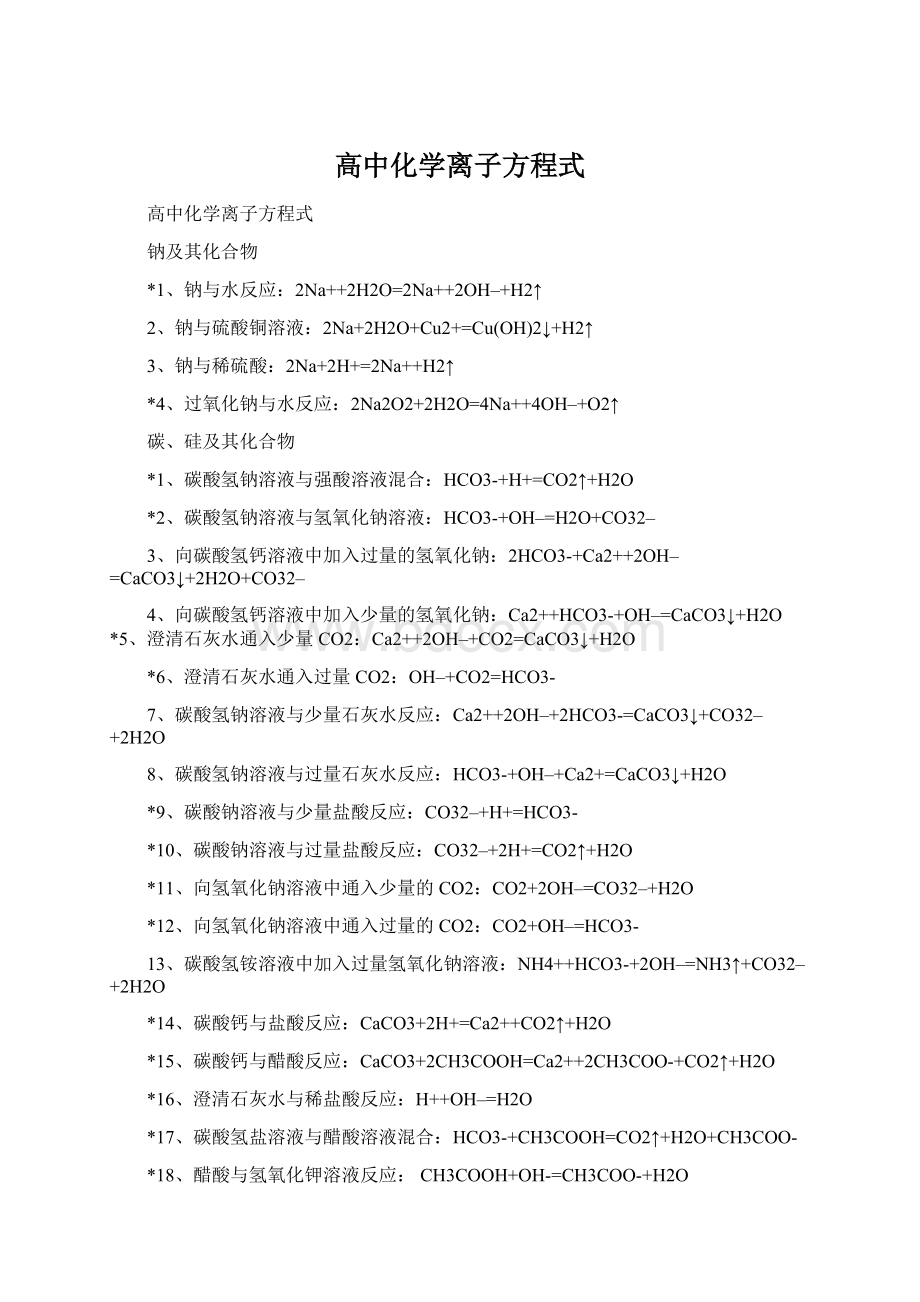 高中化学离子方程式.docx_第1页