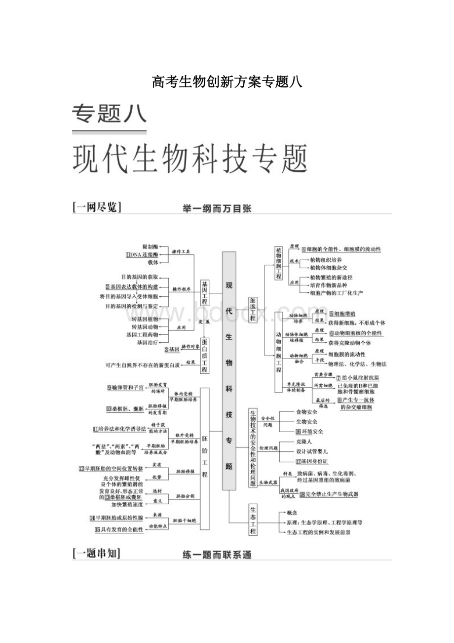 高考生物创新方案专题八Word下载.docx