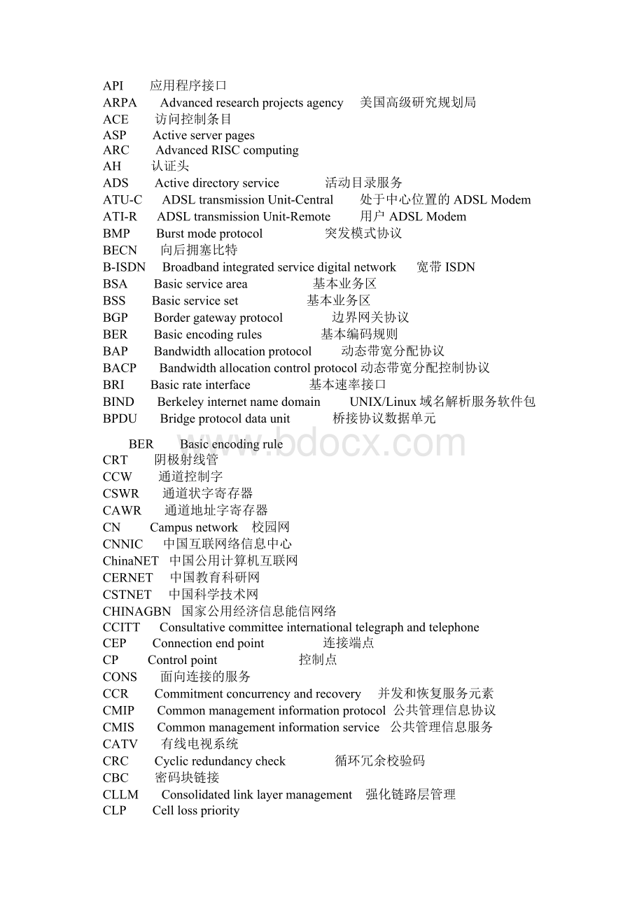 计算机软考网络工程师必备英语词汇全集Word文件下载.docx_第2页