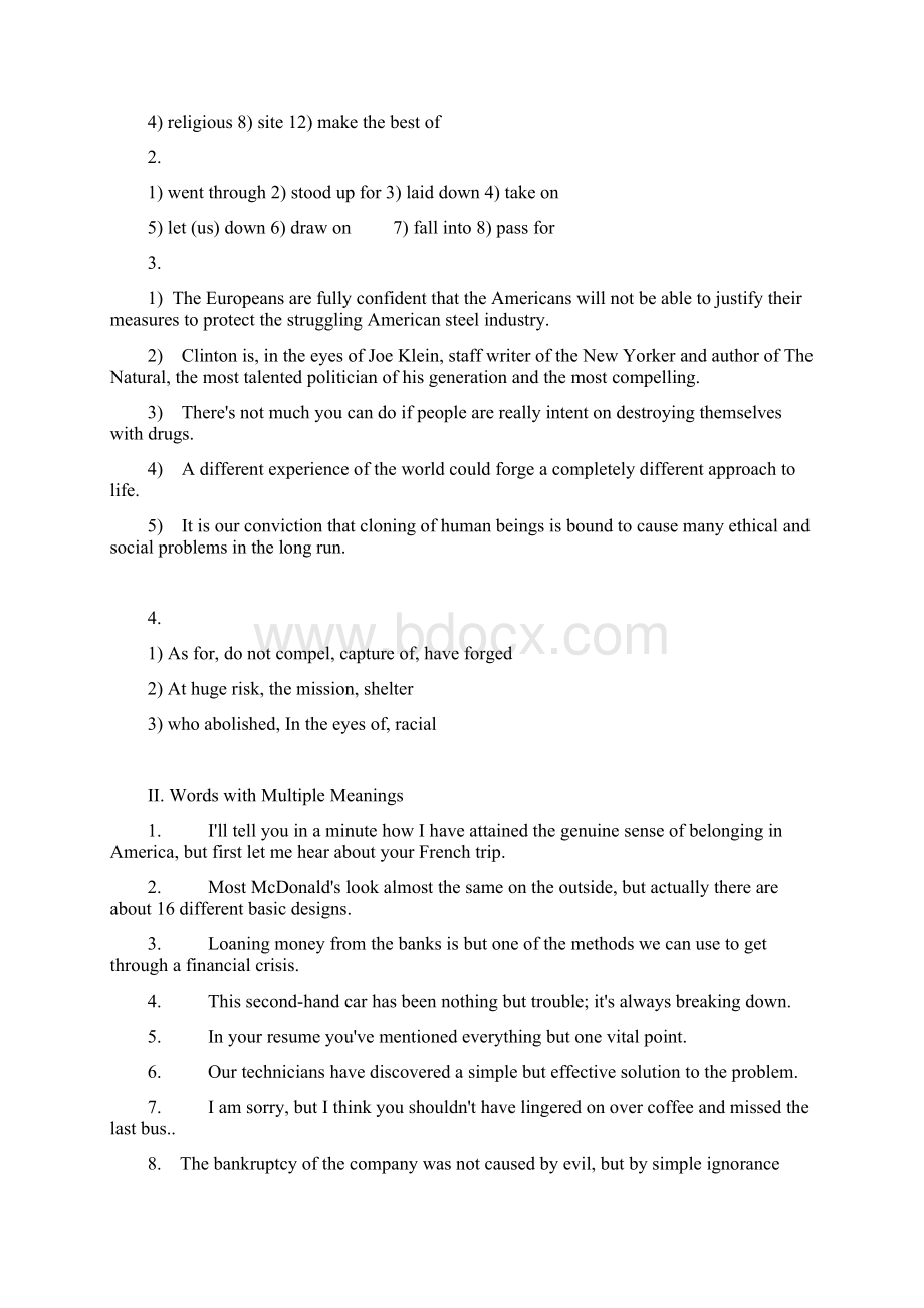 全新版大学英语综合教程3课后答案Word下载.docx_第3页