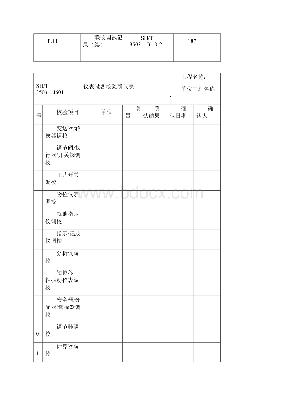 附录FSHT 3503 交工技术文件仪表安装工程用表.docx_第2页