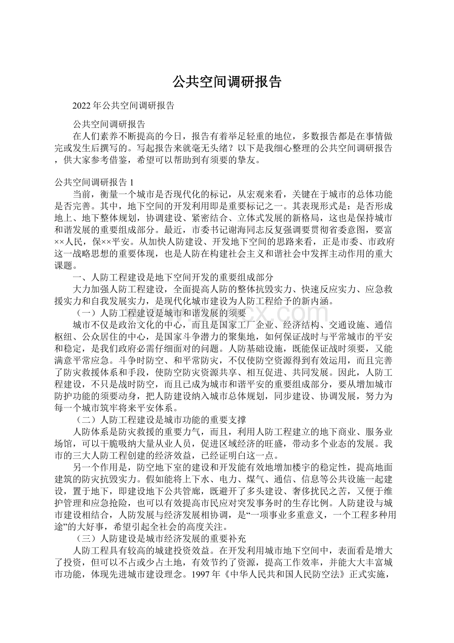 公共空间调研报告.docx_第1页