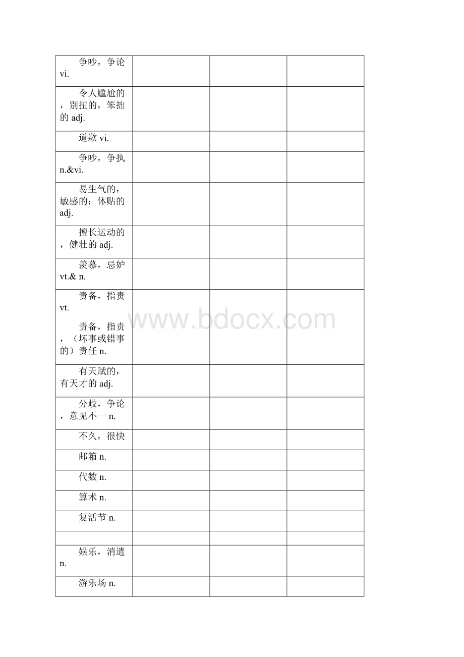 牛津高中英语模块五单词默写检测word版本.docx_第3页