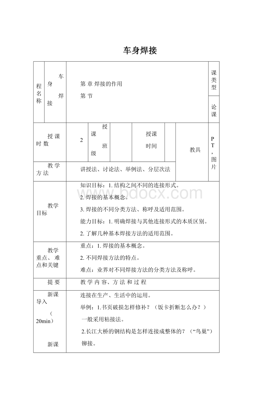 车身焊接Word格式文档下载.docx