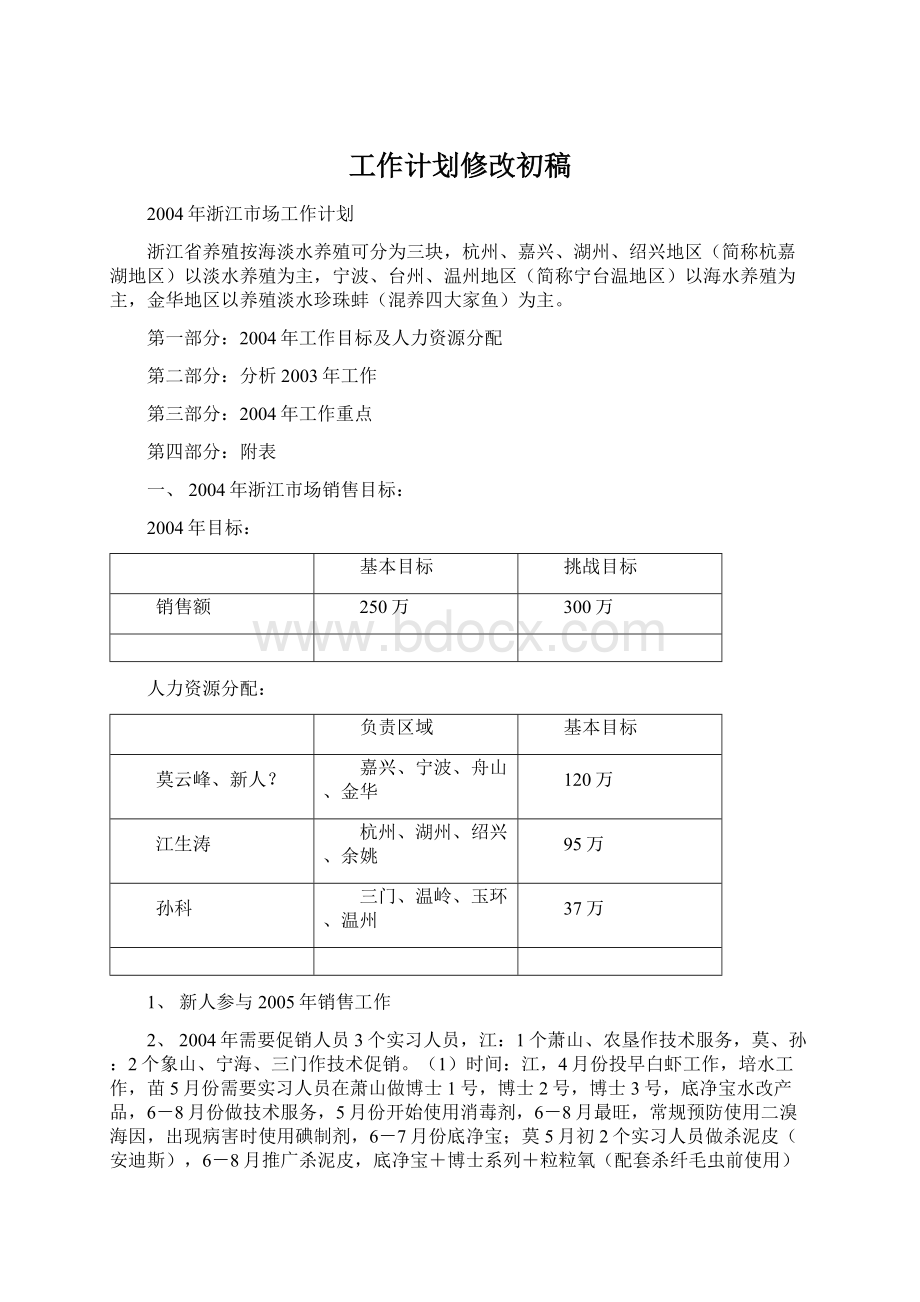 工作计划修改初稿文档格式.docx