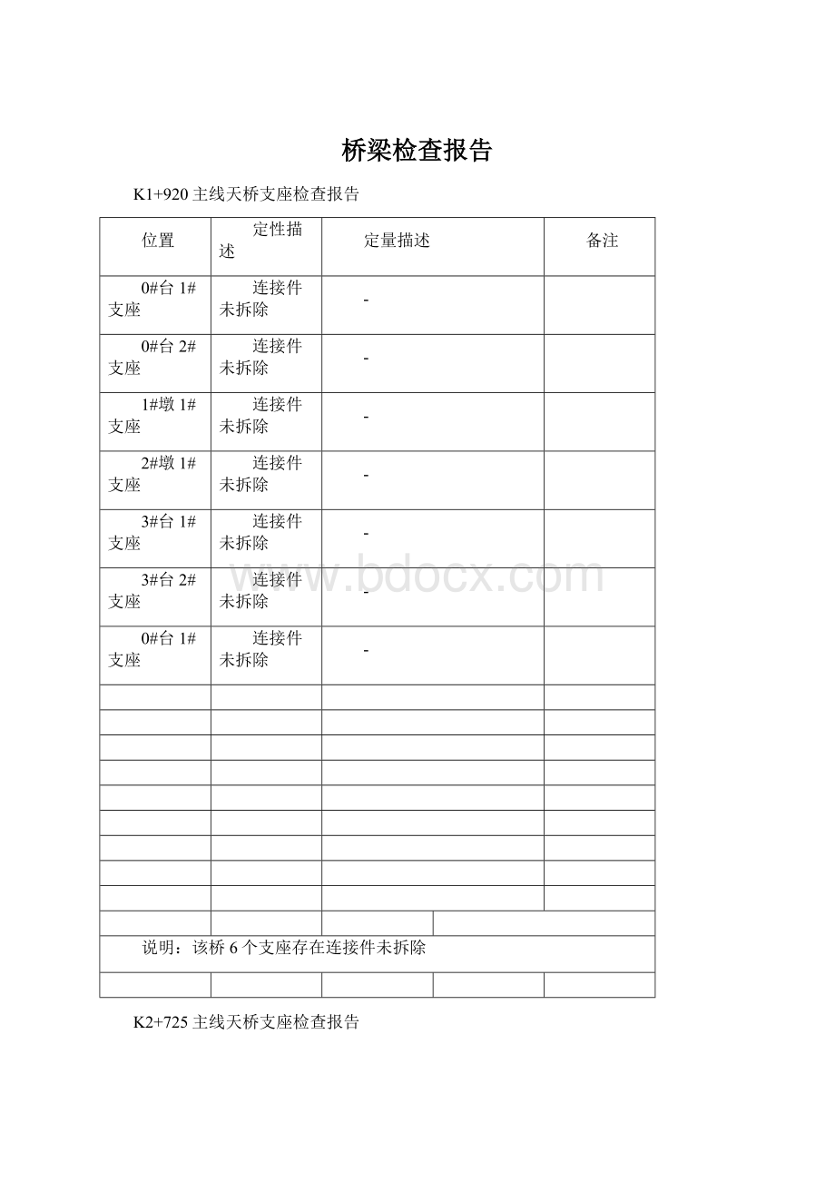 桥梁检查报告Word文档格式.docx_第1页