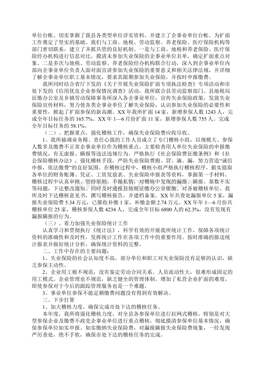 失业保险工作总结最新版Word格式.docx_第3页