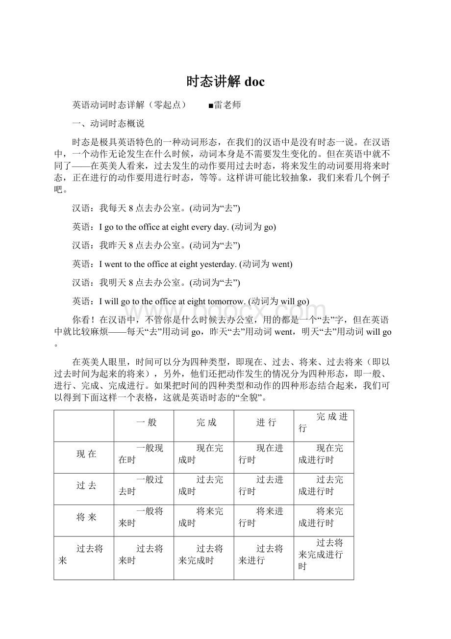 时态讲解docWord文档下载推荐.docx_第1页