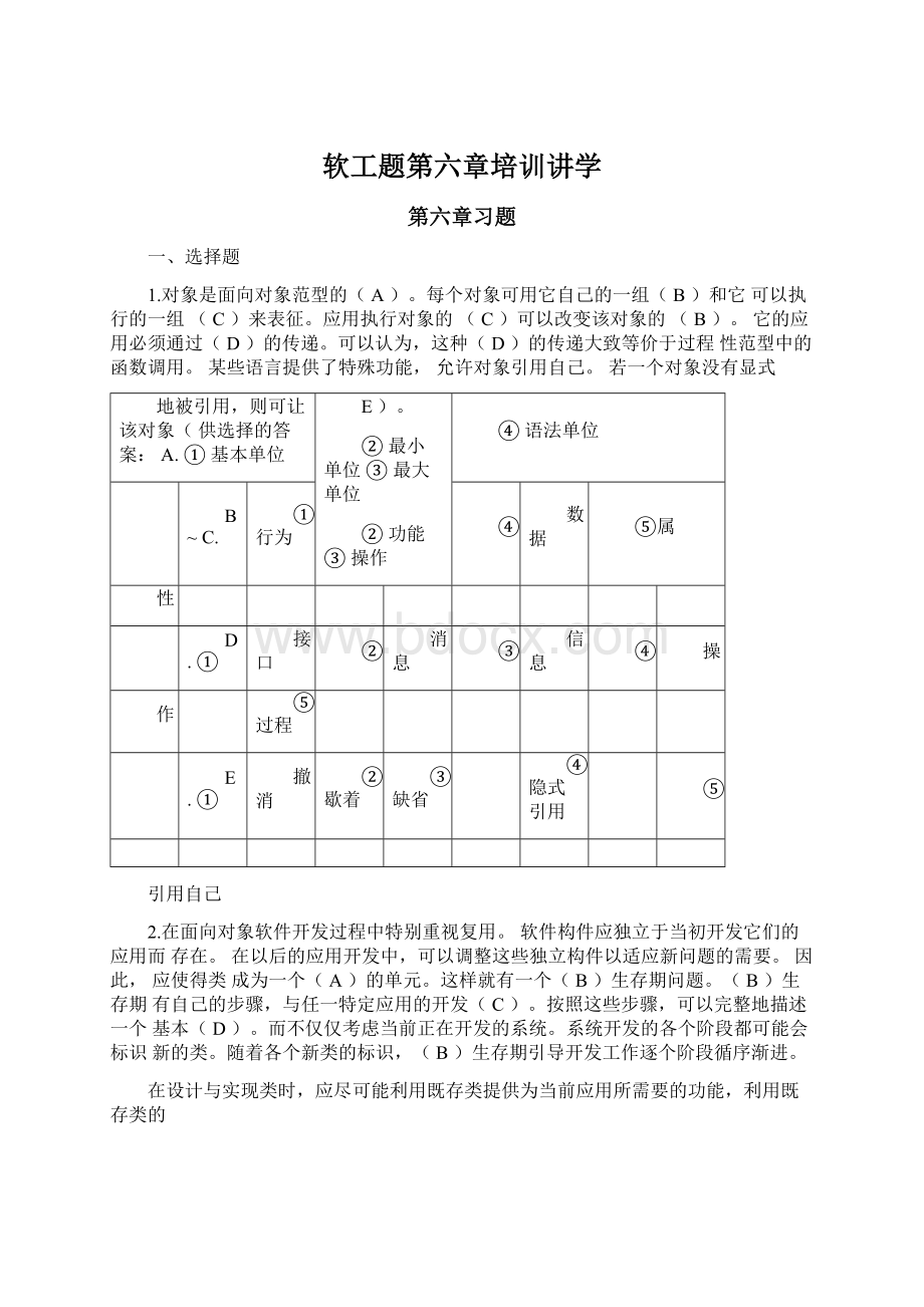 软工题第六章培训讲学Word下载.docx