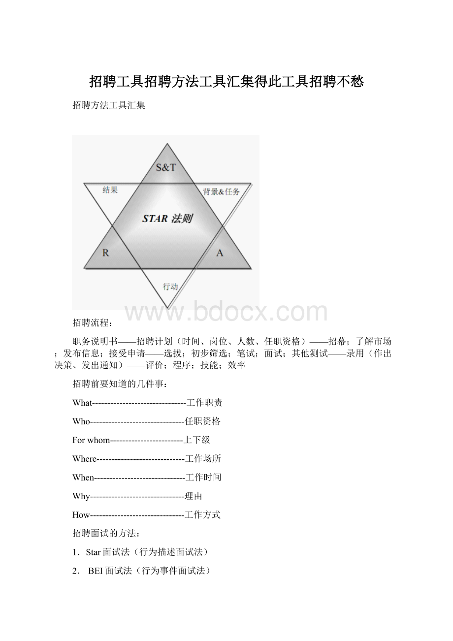 招聘工具招聘方法工具汇集得此工具招聘不愁Word文件下载.docx_第1页