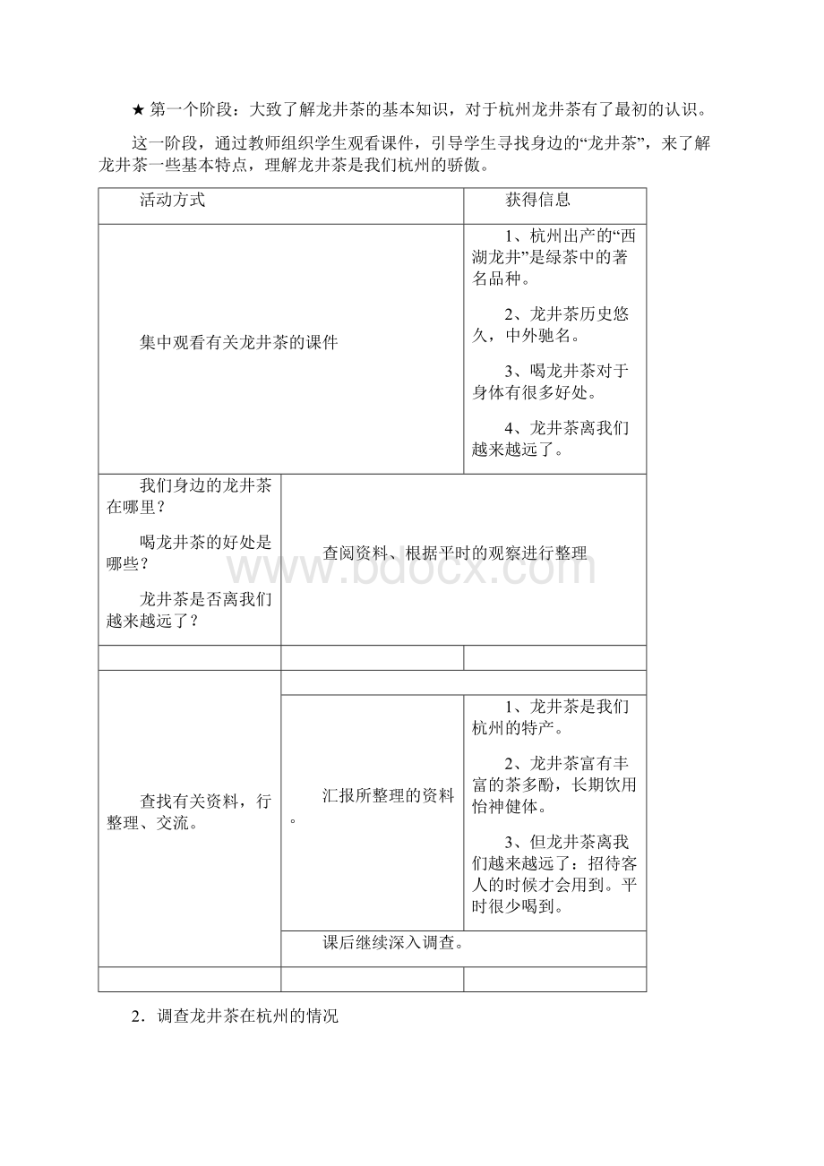 小学《龙井茶香飘四方》综合实践活动案例.docx_第3页