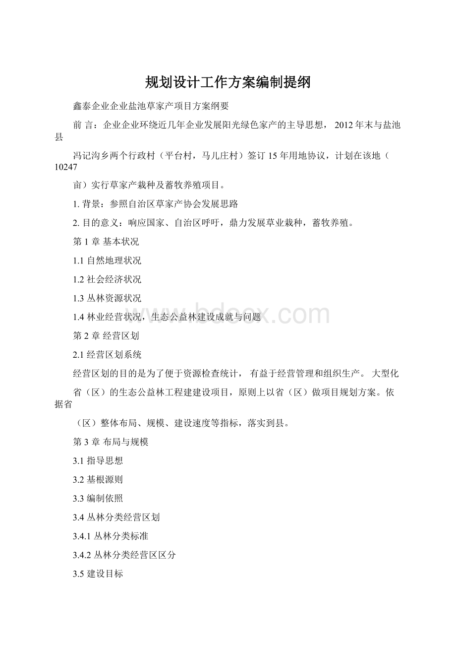 规划设计工作方案编制提纲Word文档格式.docx_第1页