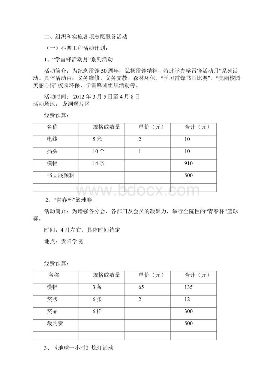 贵阳学院志愿者指导中心工作计划Word格式.docx_第2页