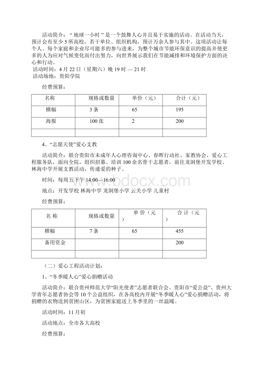 贵阳学院志愿者指导中心工作计划Word格式.docx_第3页