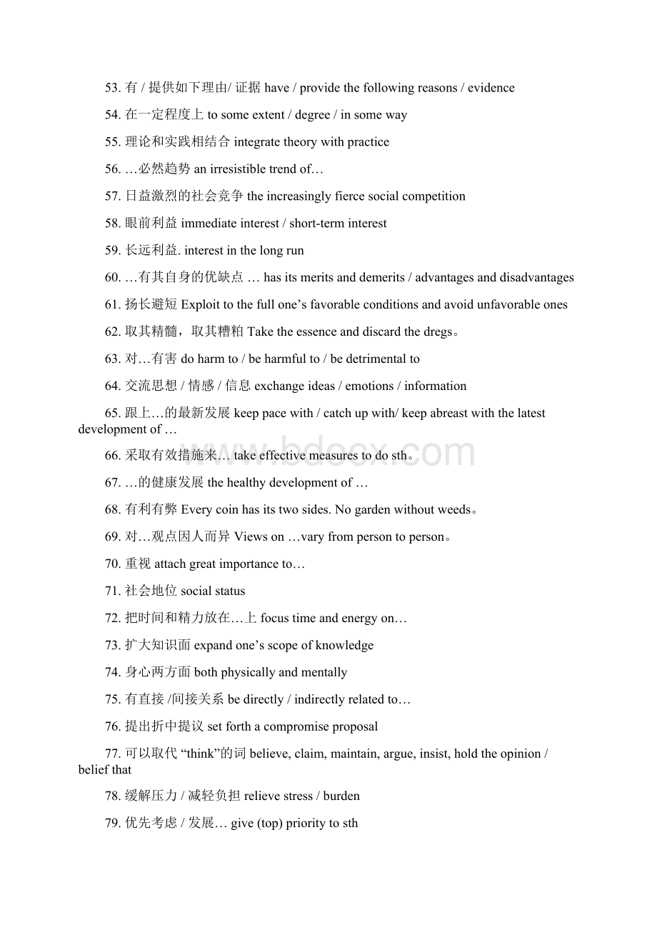 英语作文万能句子100句Word格式文档下载.docx_第2页