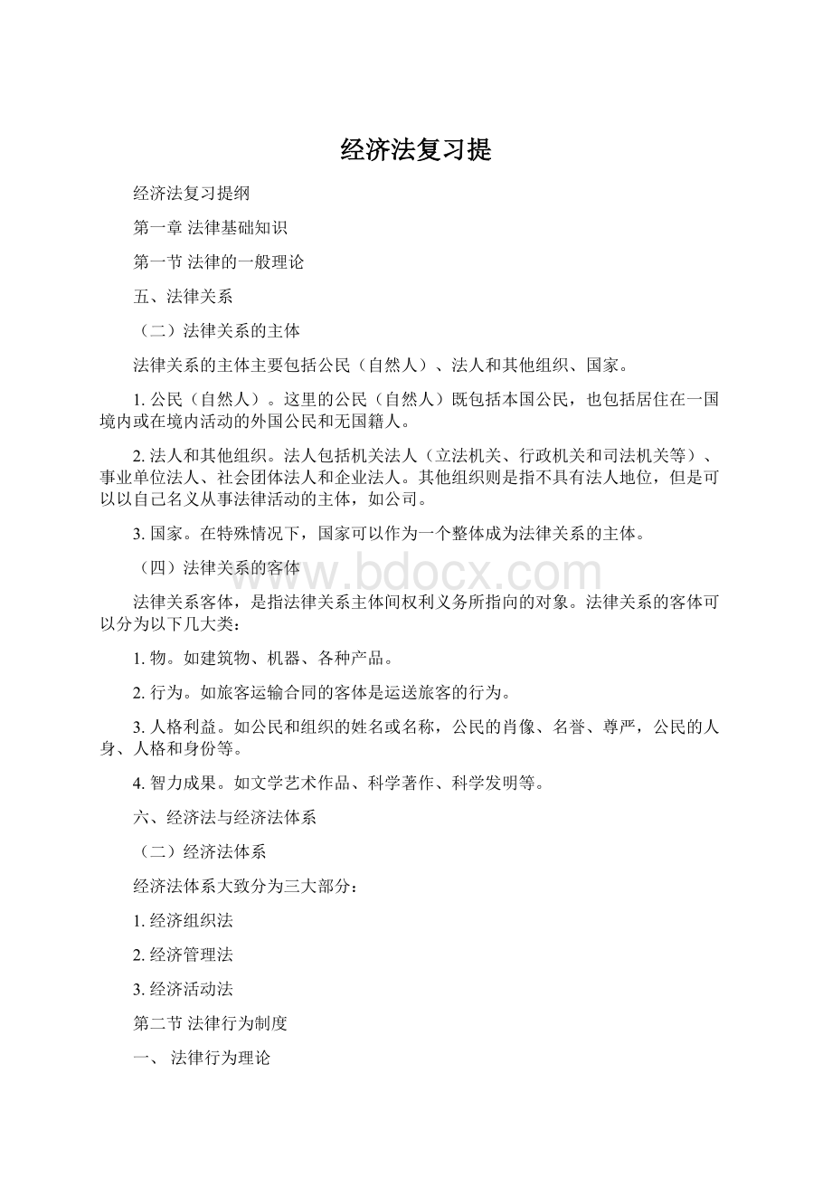 经济法复习提.docx