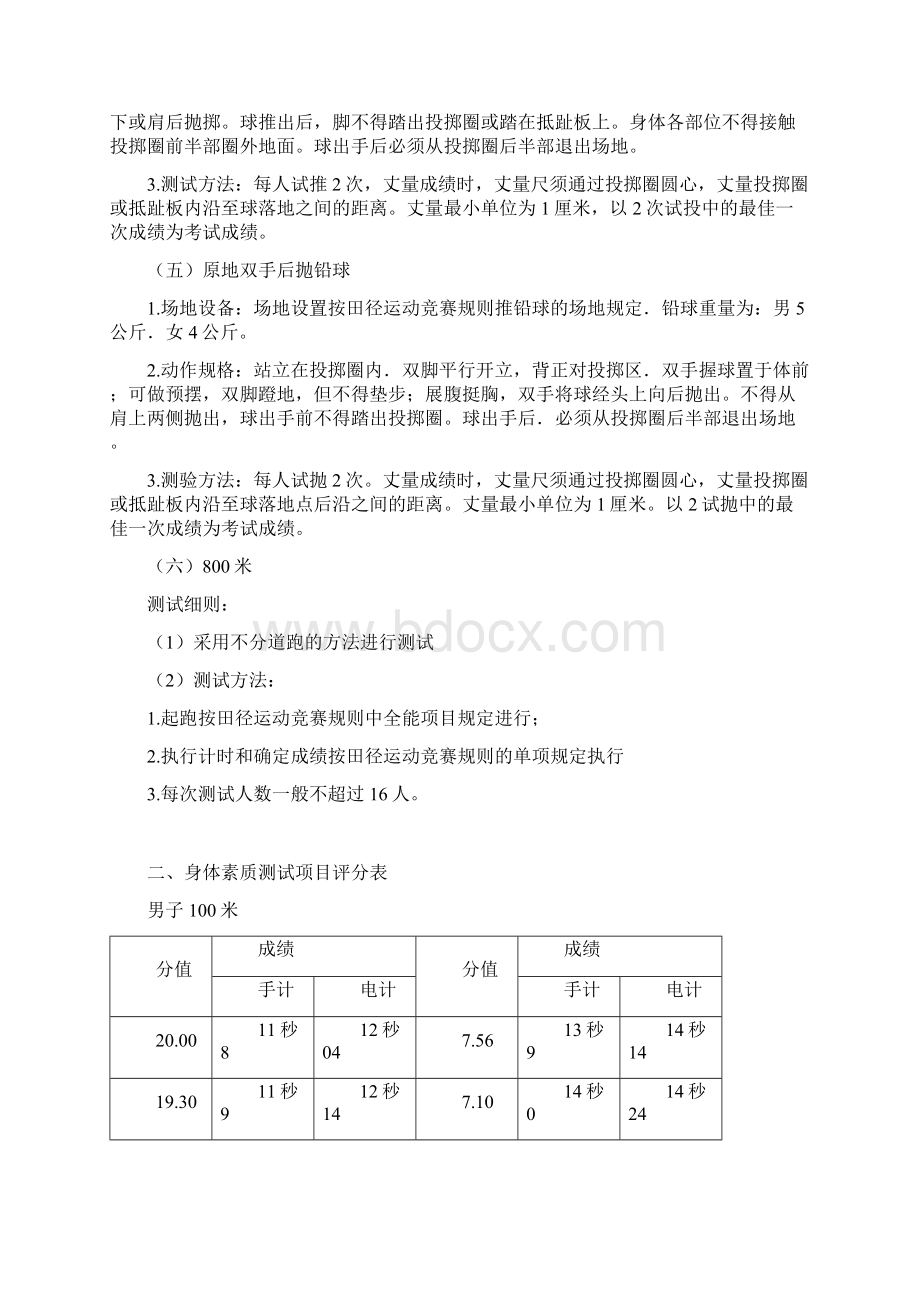 山东省普体测试办法及标准Word格式文档下载.docx_第3页