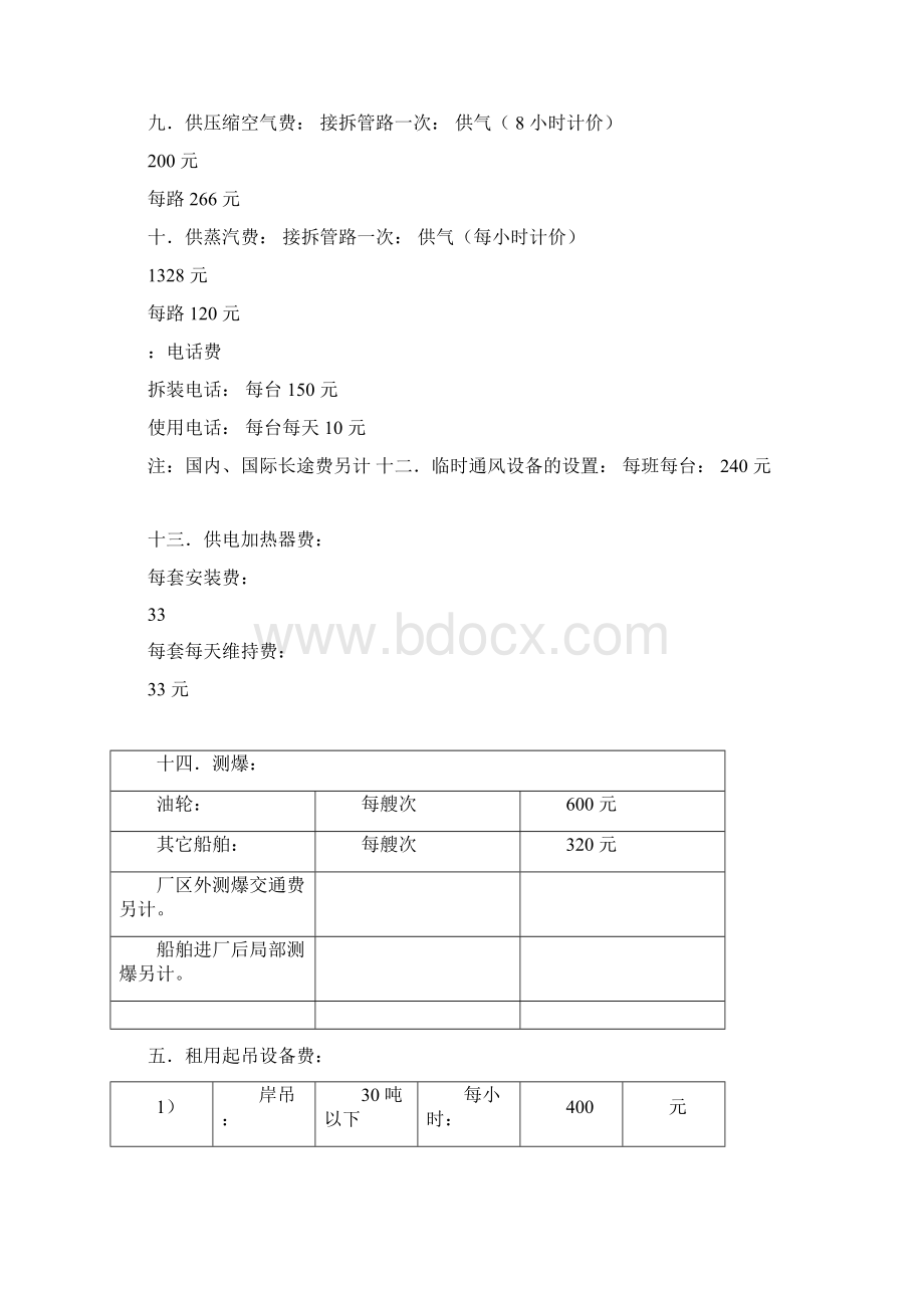 国内民用船舶修理价格表Word文档下载推荐.docx_第3页