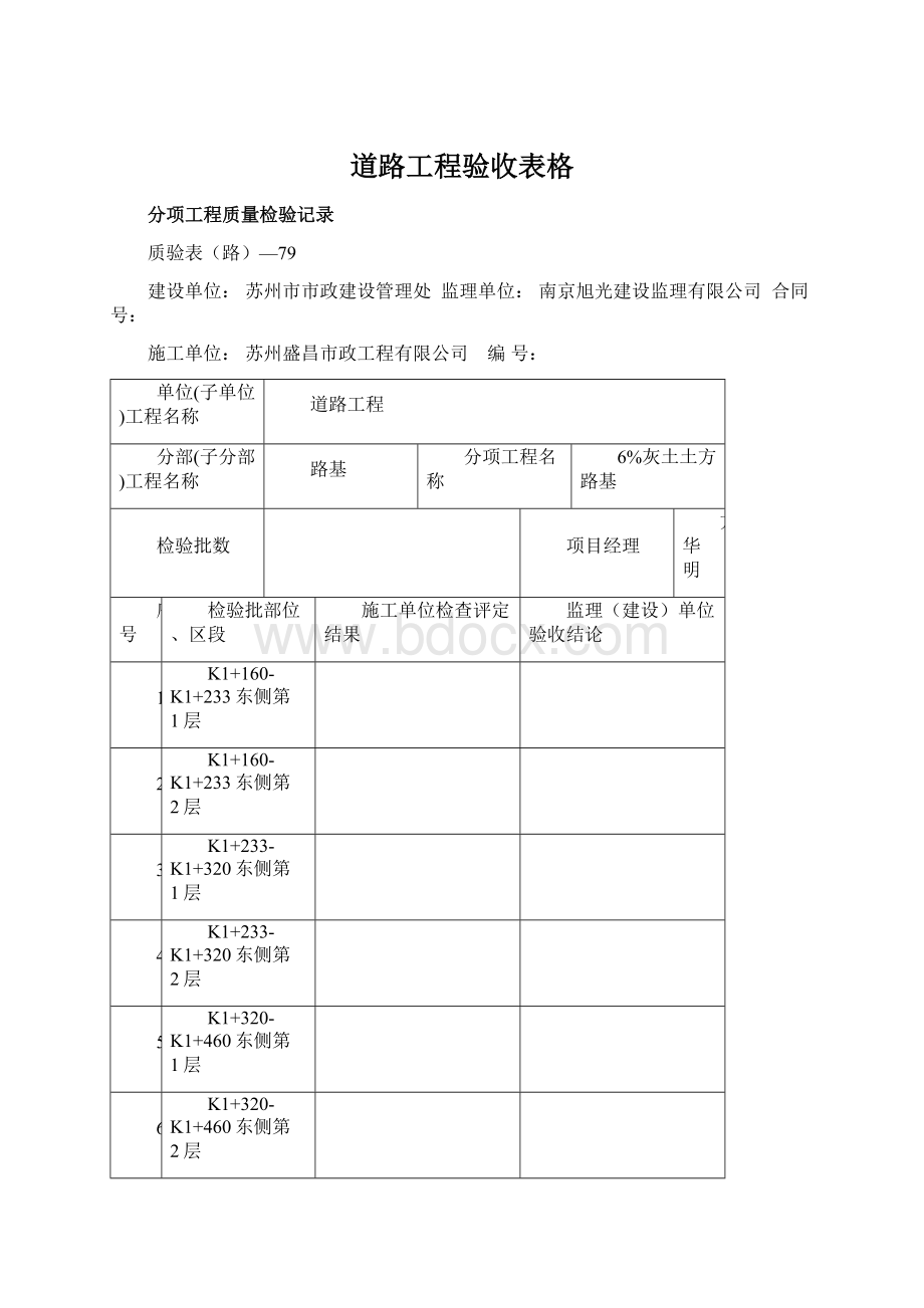 道路工程验收表格.docx_第1页