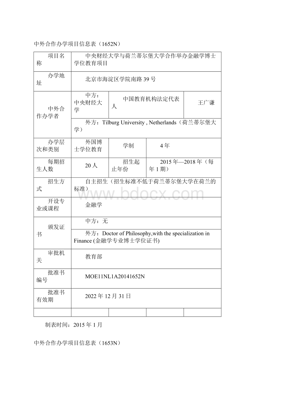 中外合作办学项目信息表Word文件下载.docx_第2页