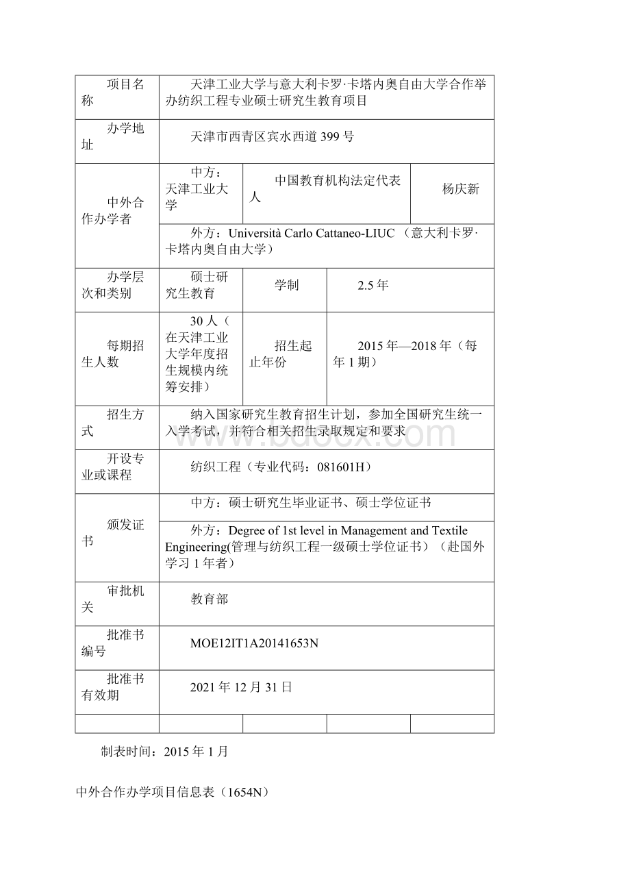 中外合作办学项目信息表Word文件下载.docx_第3页