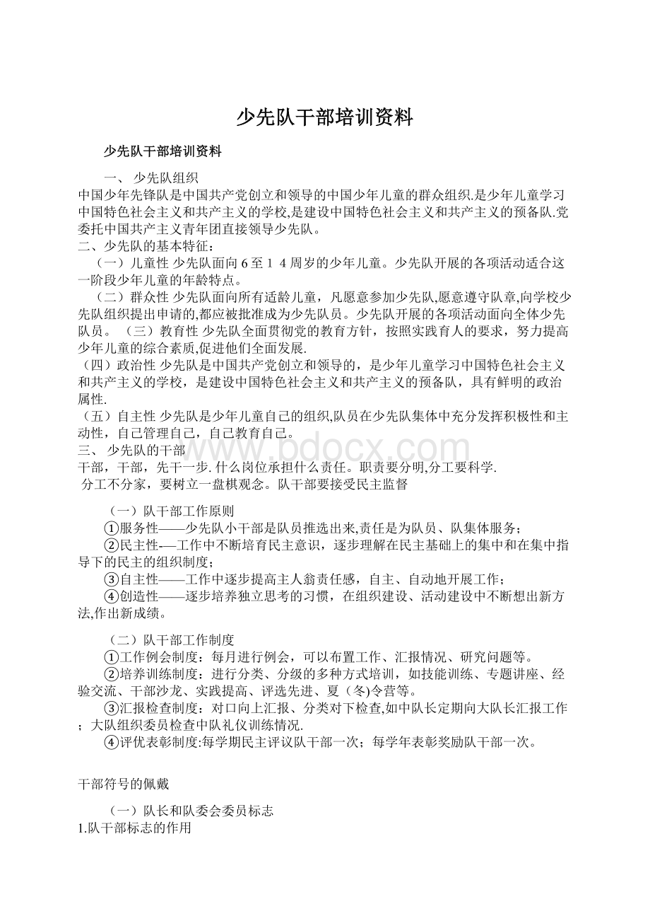 少先队干部培训资料.docx_第1页