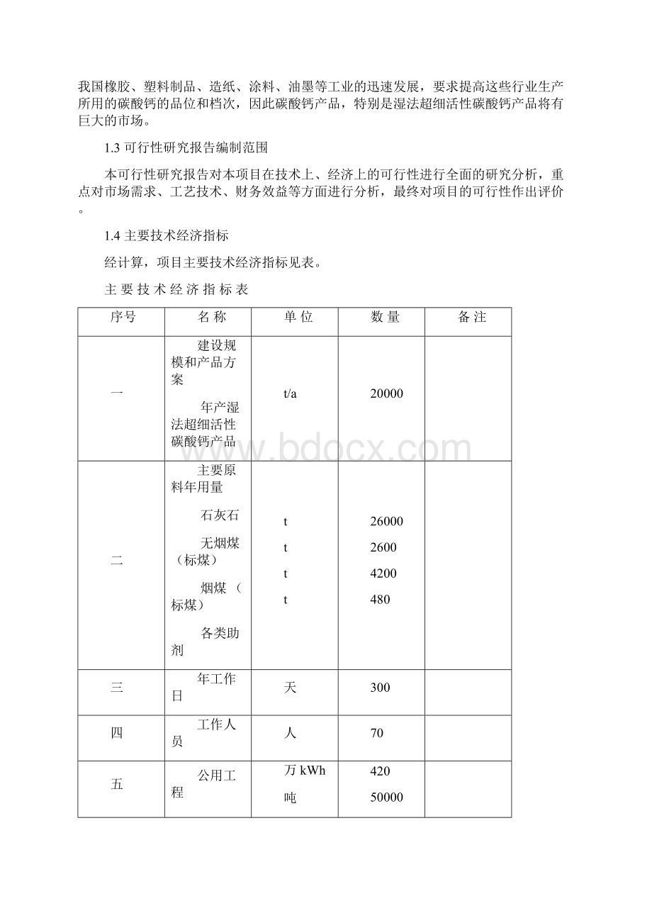 新建产2万吨湿法超细活碳酸钙项目可研报告2doc.docx_第2页