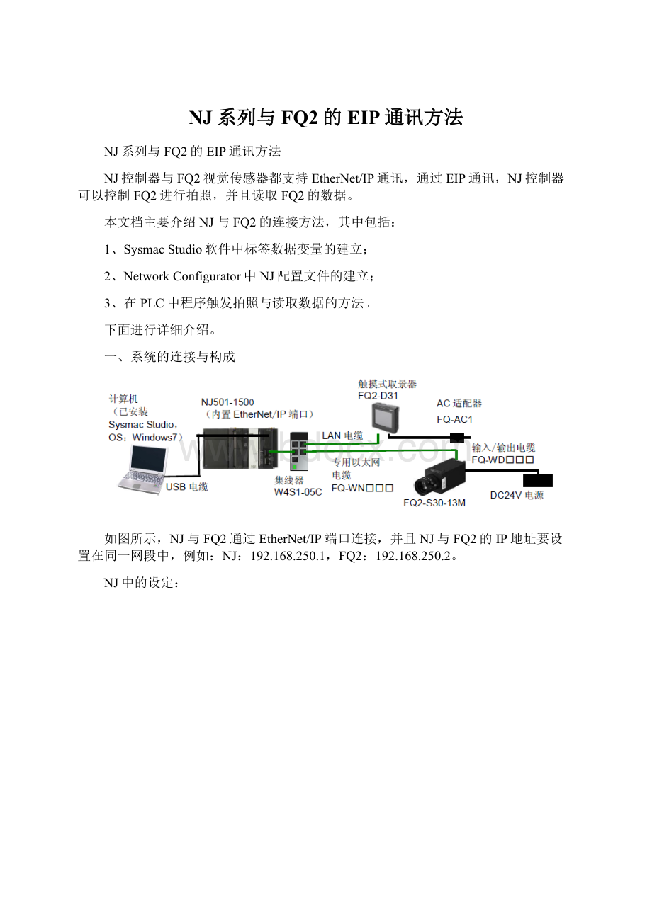 NJ系列与FQ2的EIP通讯方法.docx