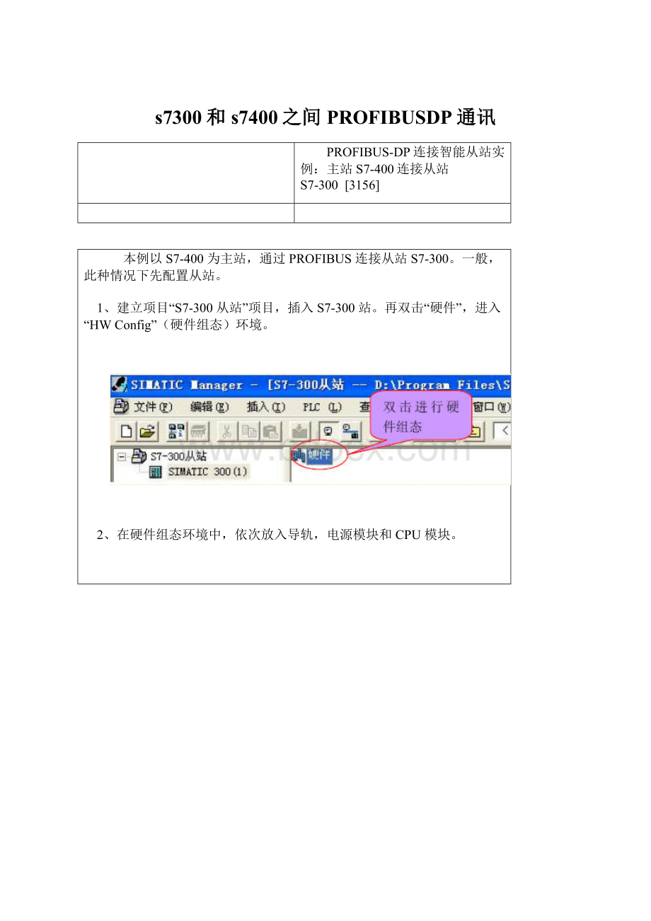 s7300和s7400之间PROFIBUSDP通讯Word文件下载.docx