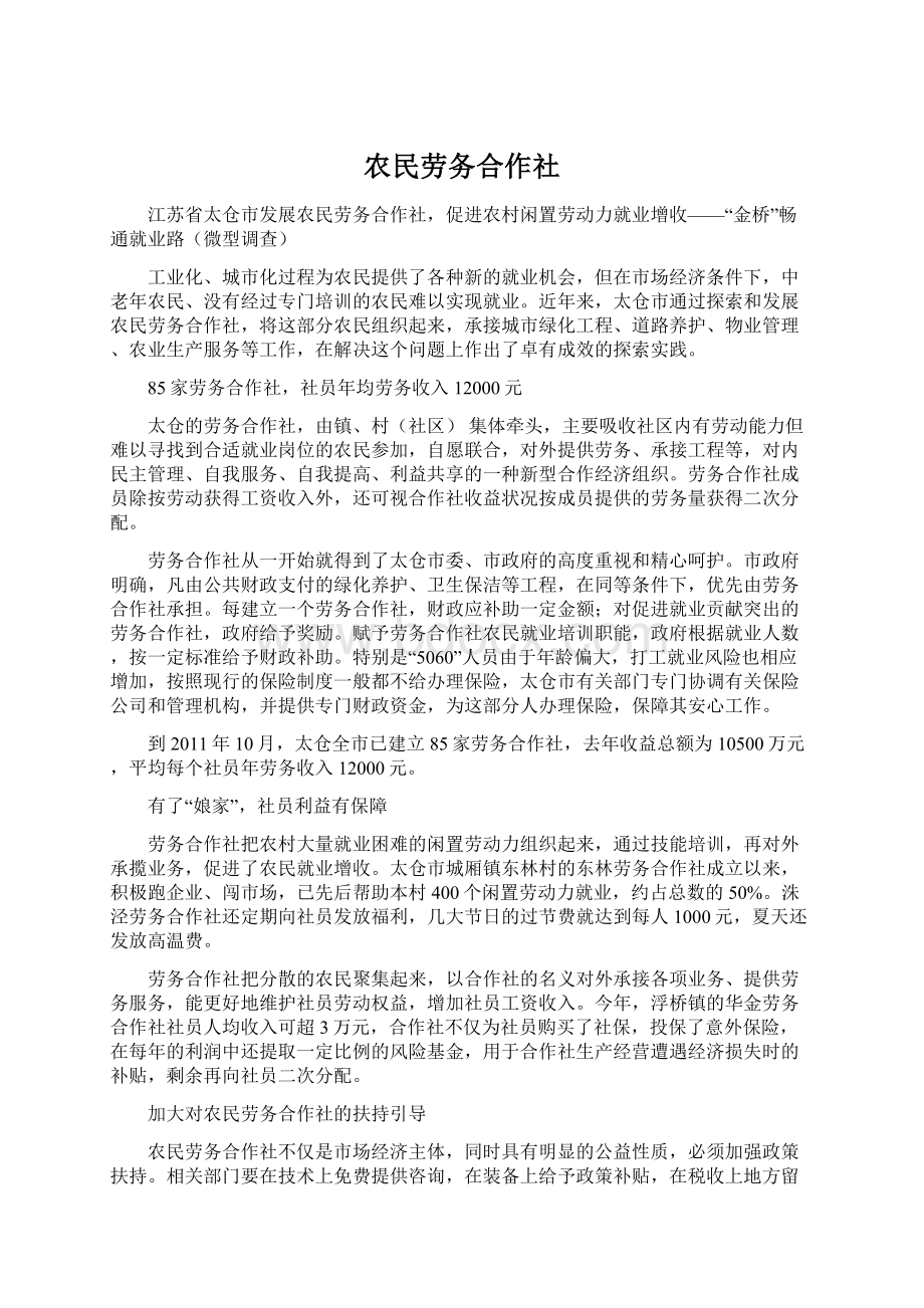 农民劳务合作社Word文档下载推荐.docx