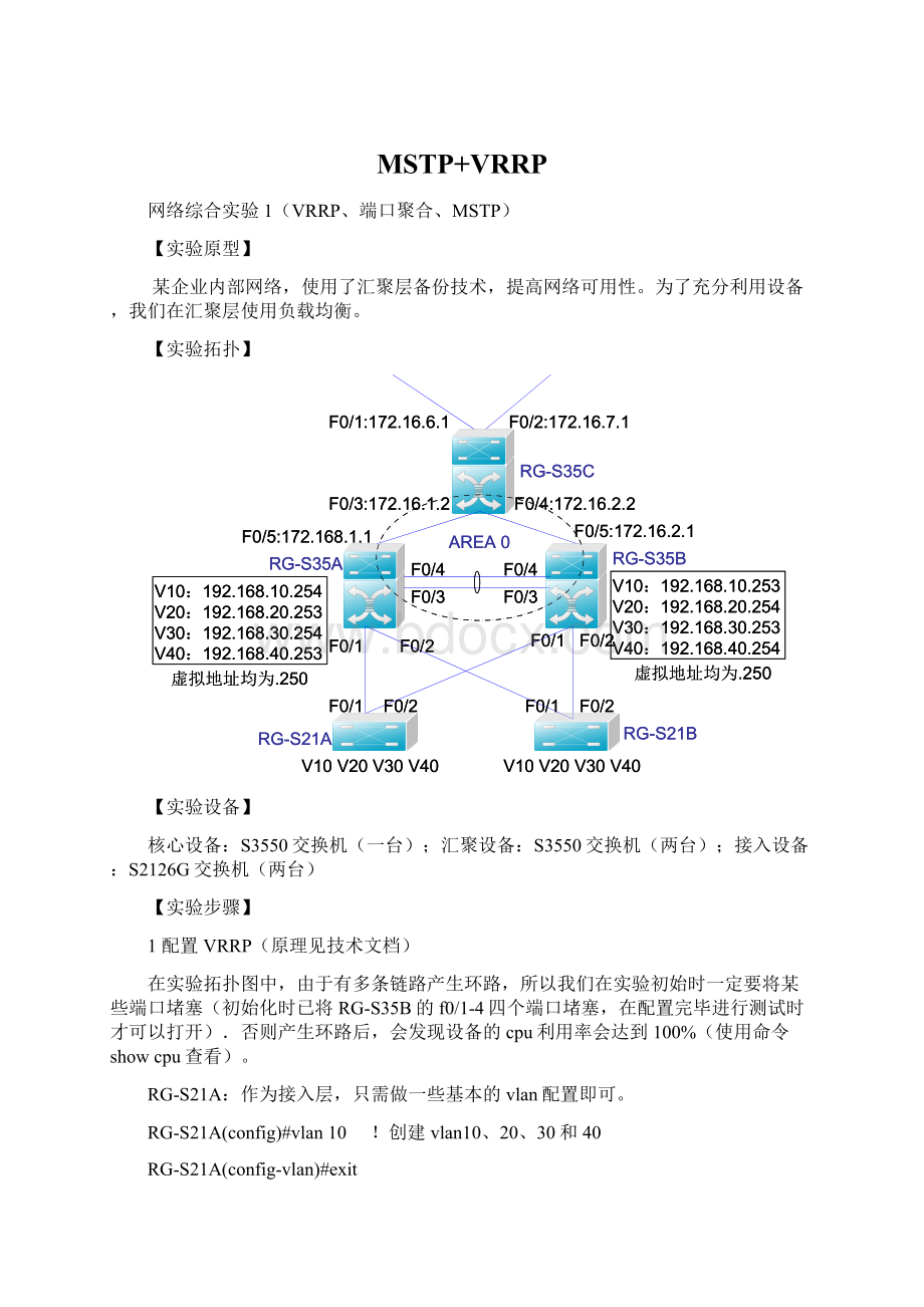 MSTP+VRRP.docx