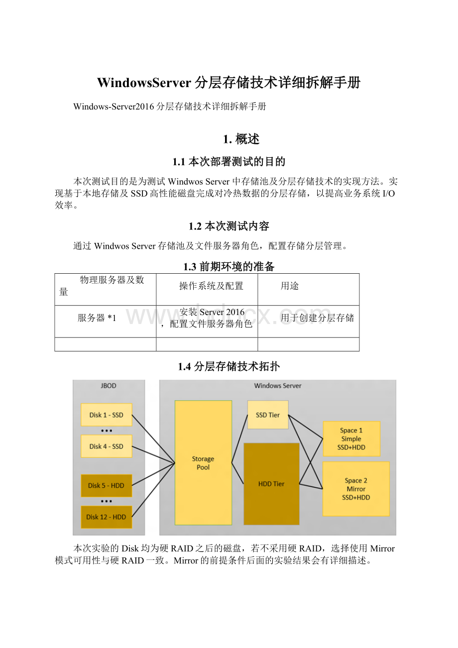 WindowsServer分层存储技术详细拆解手册.docx