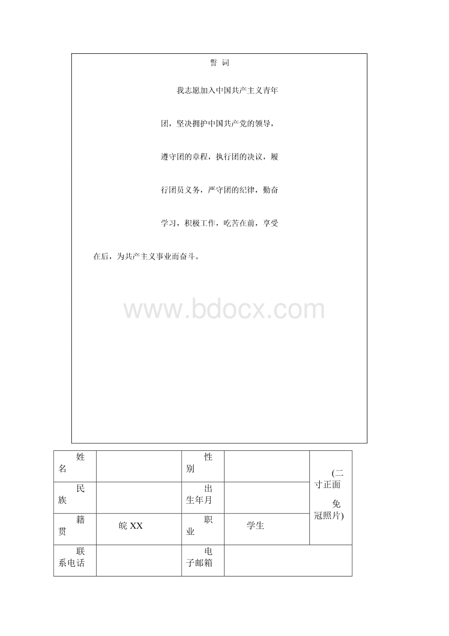 新版入团志愿书修订版.docx_第2页