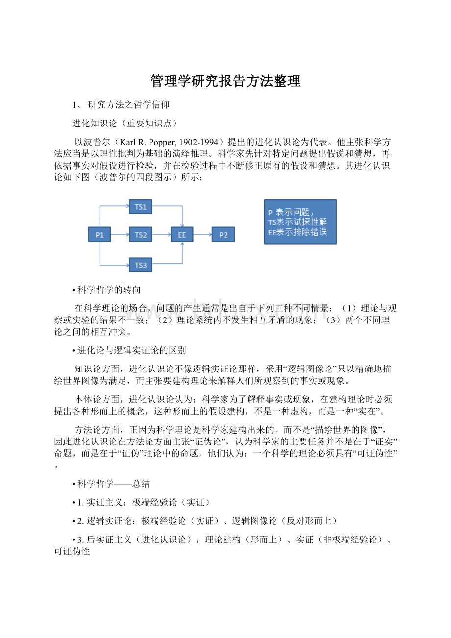 管理学研究报告方法整理Word文件下载.docx