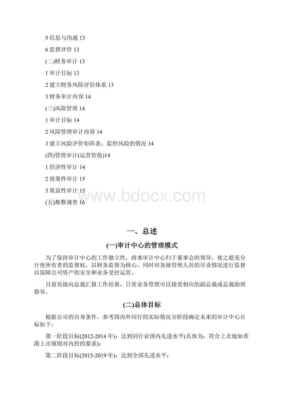 财务管理内部审计审计中心中长期发展规划.docx_第2页