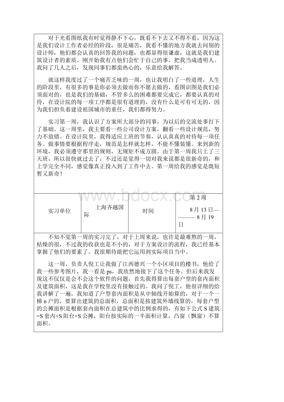 建筑设计专业实习周记.docx_第2页