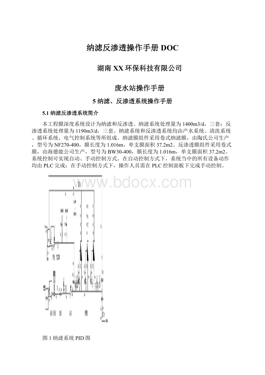 纳滤反渗透操作手册DOC.docx