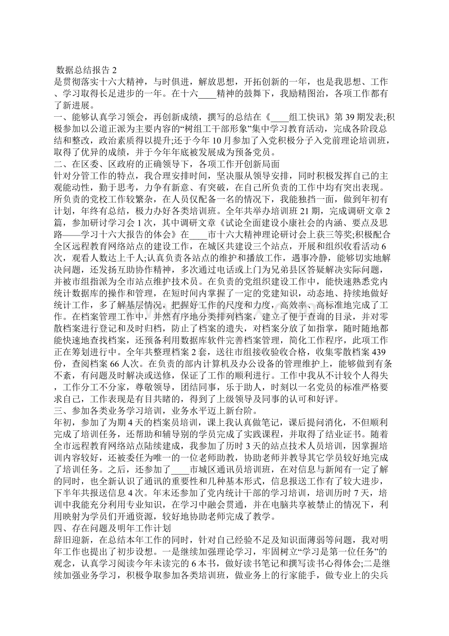 个人数据工作总结报告.docx_第2页