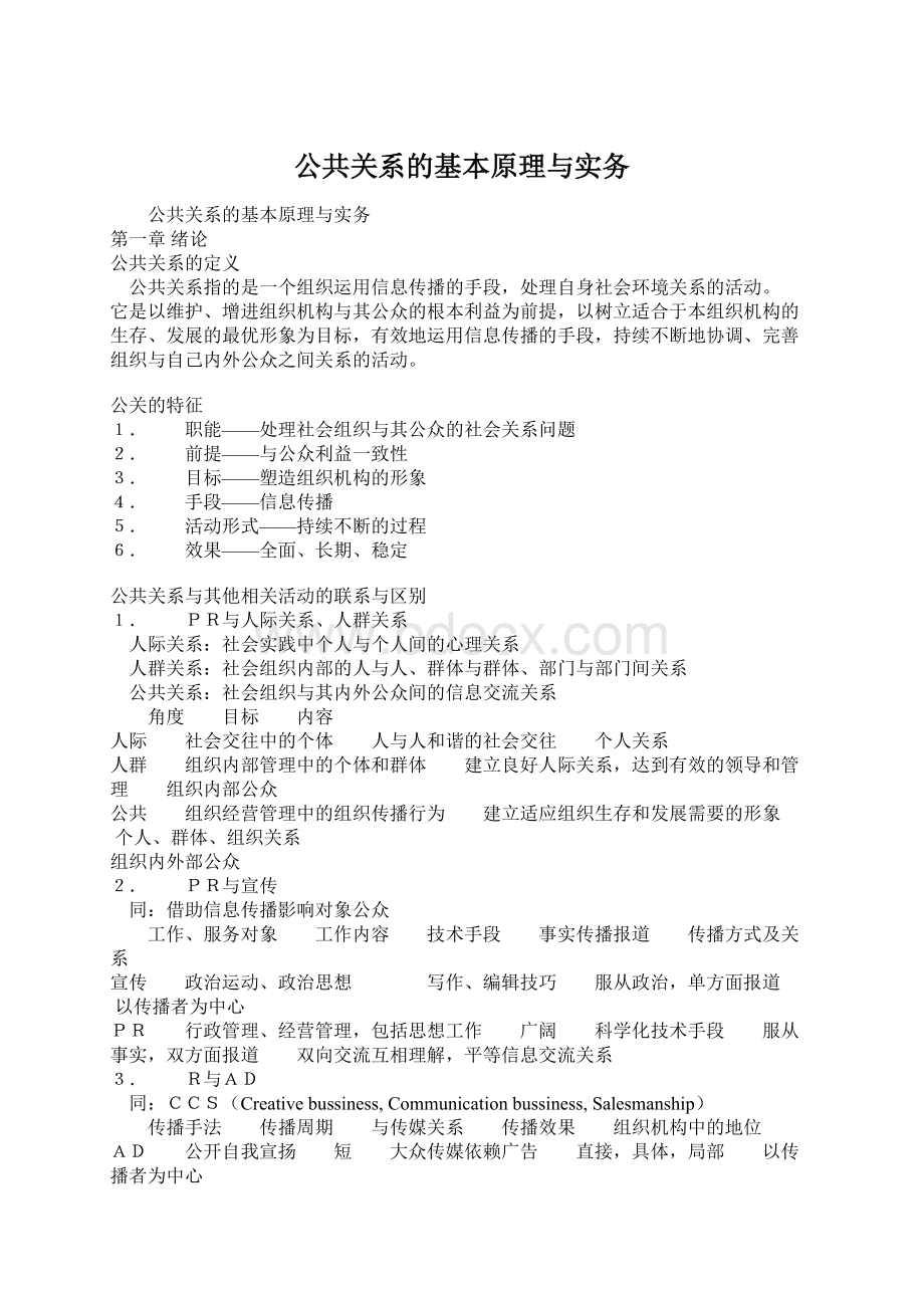 公共关系的基本原理与实务.docx