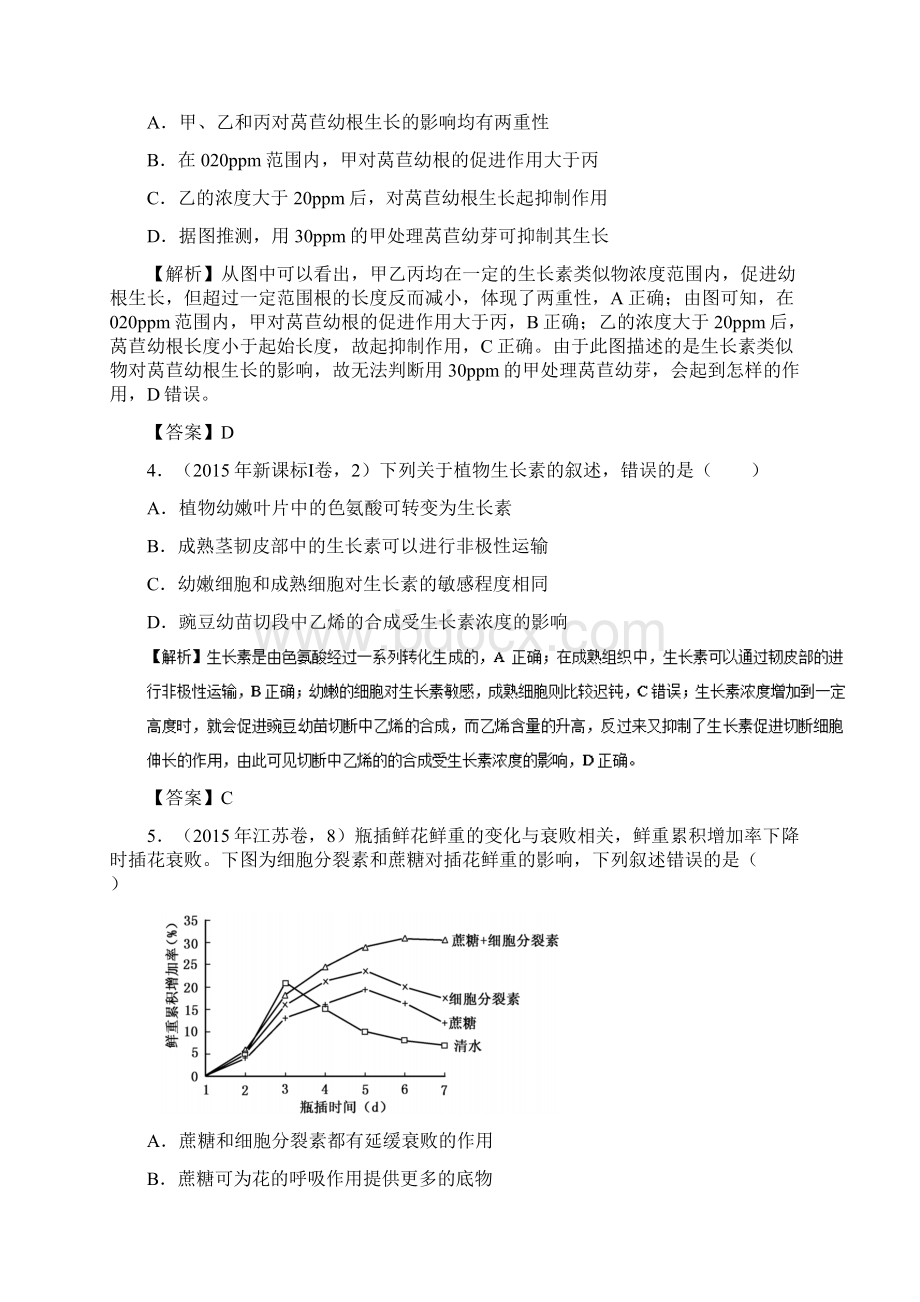 届一轮复习人教版植物的激素调节学案Word文档下载推荐.docx_第3页