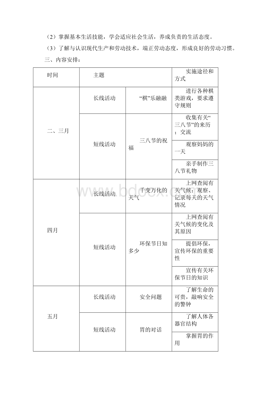 三年级下册综合实践活动教学计划教案.docx_第2页