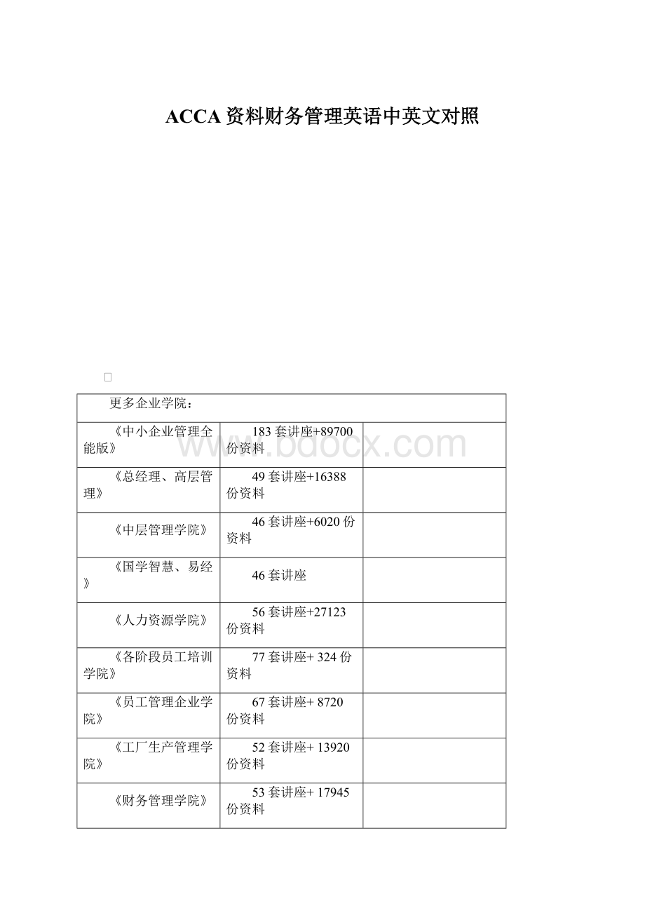 ACCA资料财务管理英语中英文对照文档格式.docx