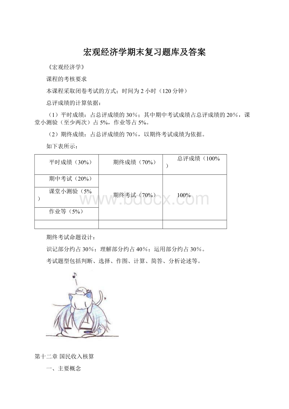 宏观经济学期末复习题库及答案Word文档格式.docx_第1页