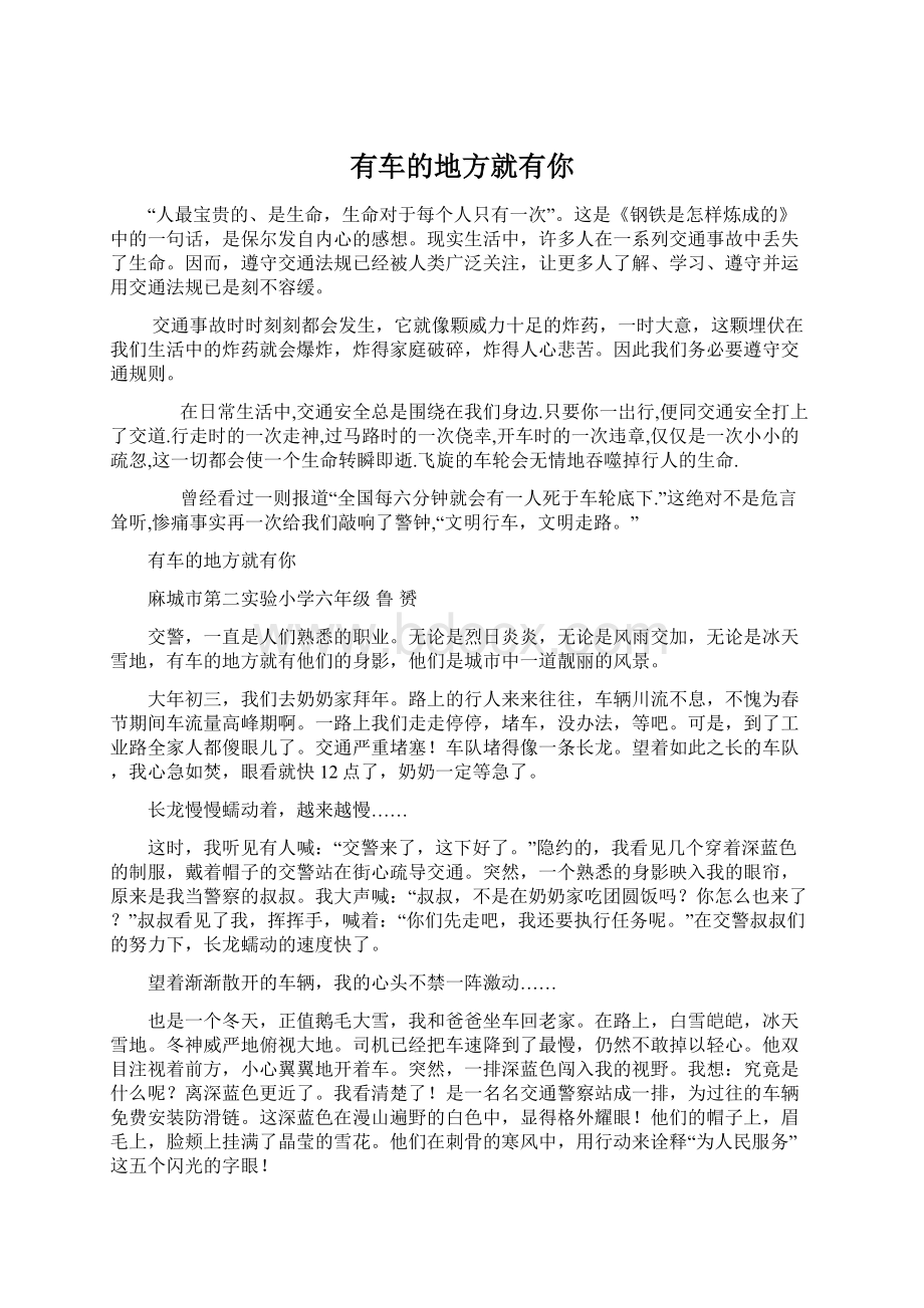 有车的地方就有你Word下载.docx